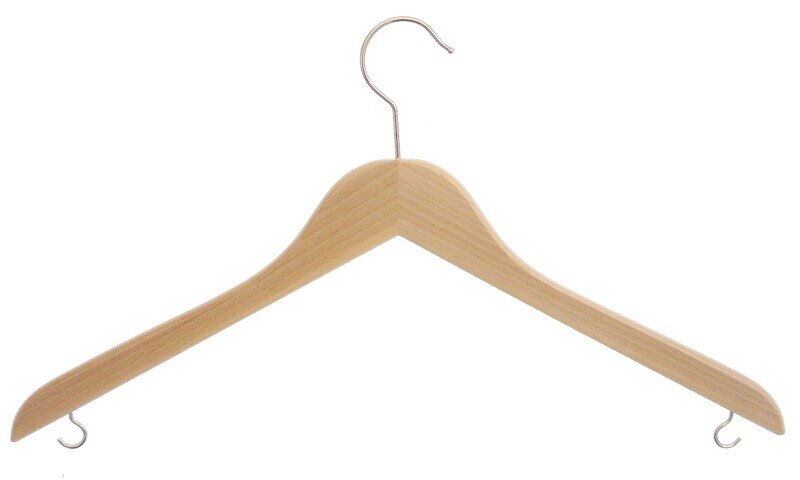 Kleiderbügel aus Holz, Deltabügel, leichte Ausführung mit 2 Hakerl
