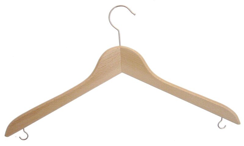 Kleiderbügel aus Holz, Deltabügel, starke Ausführung mit 2 Hakerl