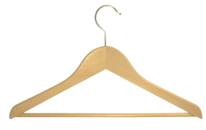 Kleiderbügel aus Holz, Deltabügel  39  cm mit Steg