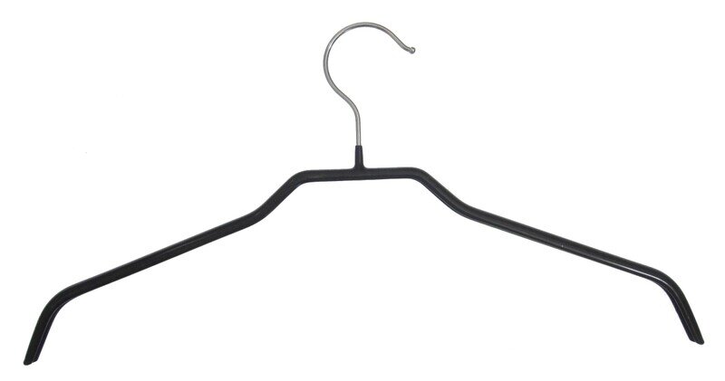 Kleiderbügel aus Metall schwarz beschichtet 12 mm breit Art.-Nr. 11141