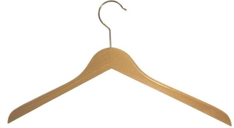 Kleiderbügel aus Holz, Deltabügel flach