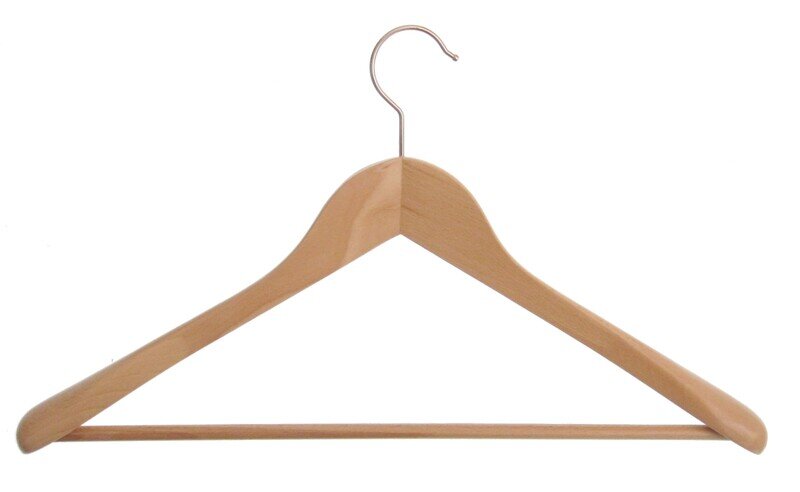 Kleiderbügel aus Holz, Mantelbügel, 41 cm länge mit Steg
