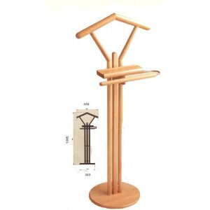 Herrendiener, Kleiderständer aus Buchenholz natur lackiert Polluks