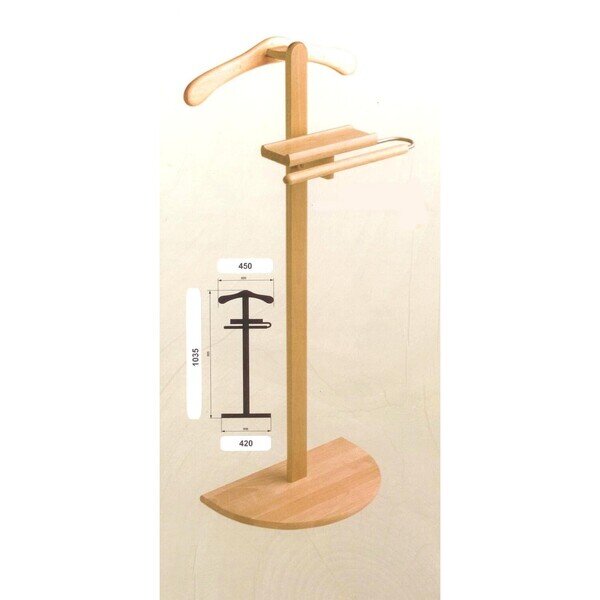 Herrendiener, Kleiderständer aus Buchenholz natur lackiert Kastor